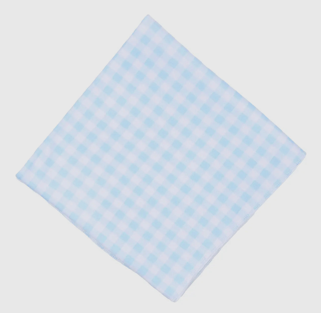 Blue gingham baby blanket