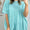Ribbed blue pocket top