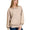 Acid wash exposed seam pullover- ash mocha