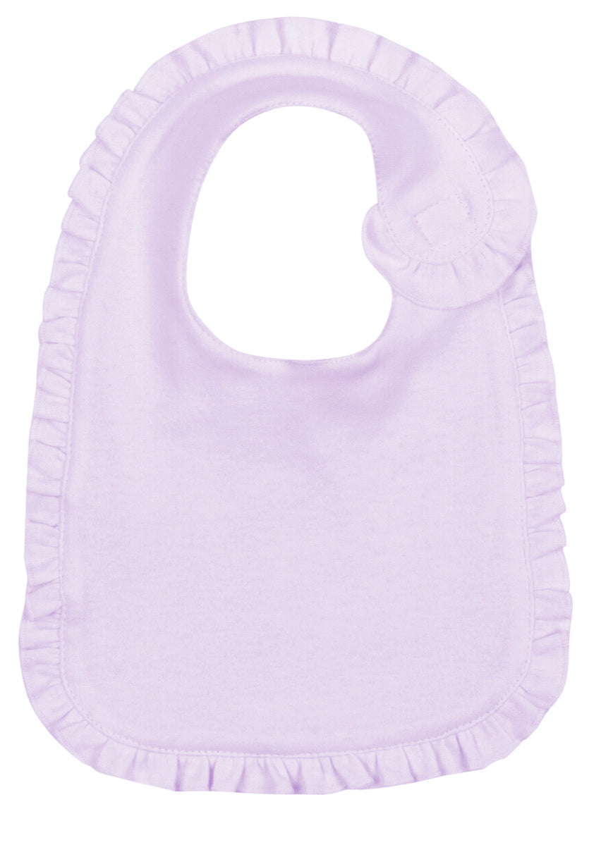 Ruffle lavender bib- embroider me