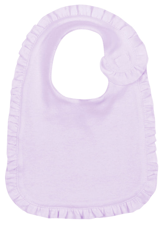 Ruffle lavender bib- embroider me