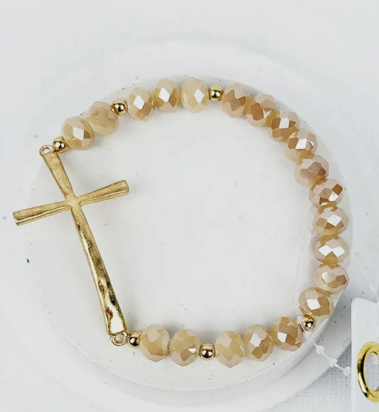 Cross bead bracelet