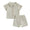 Olive Striped Short Set