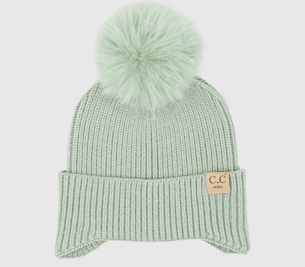 Kids ear pom beanie