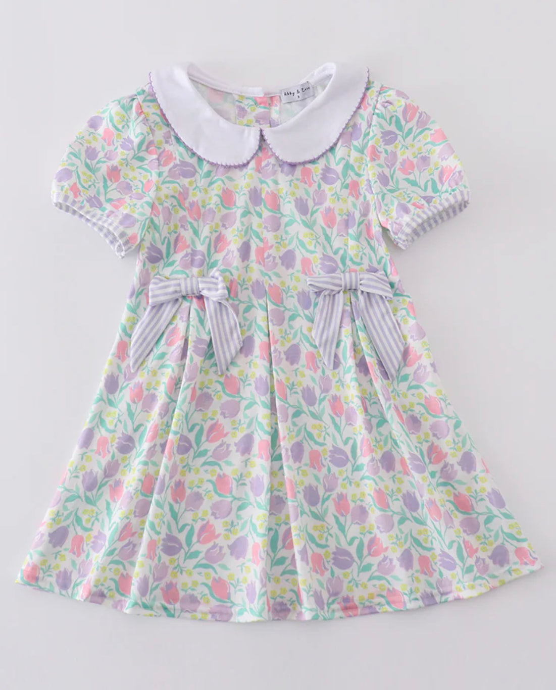 Purple floral girls dress