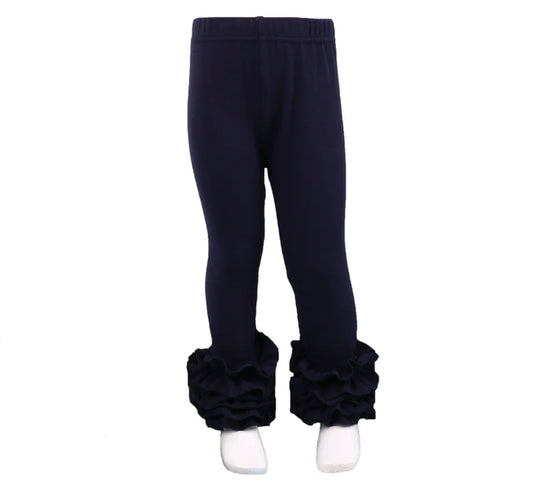 Black Ruffle icing leggings
