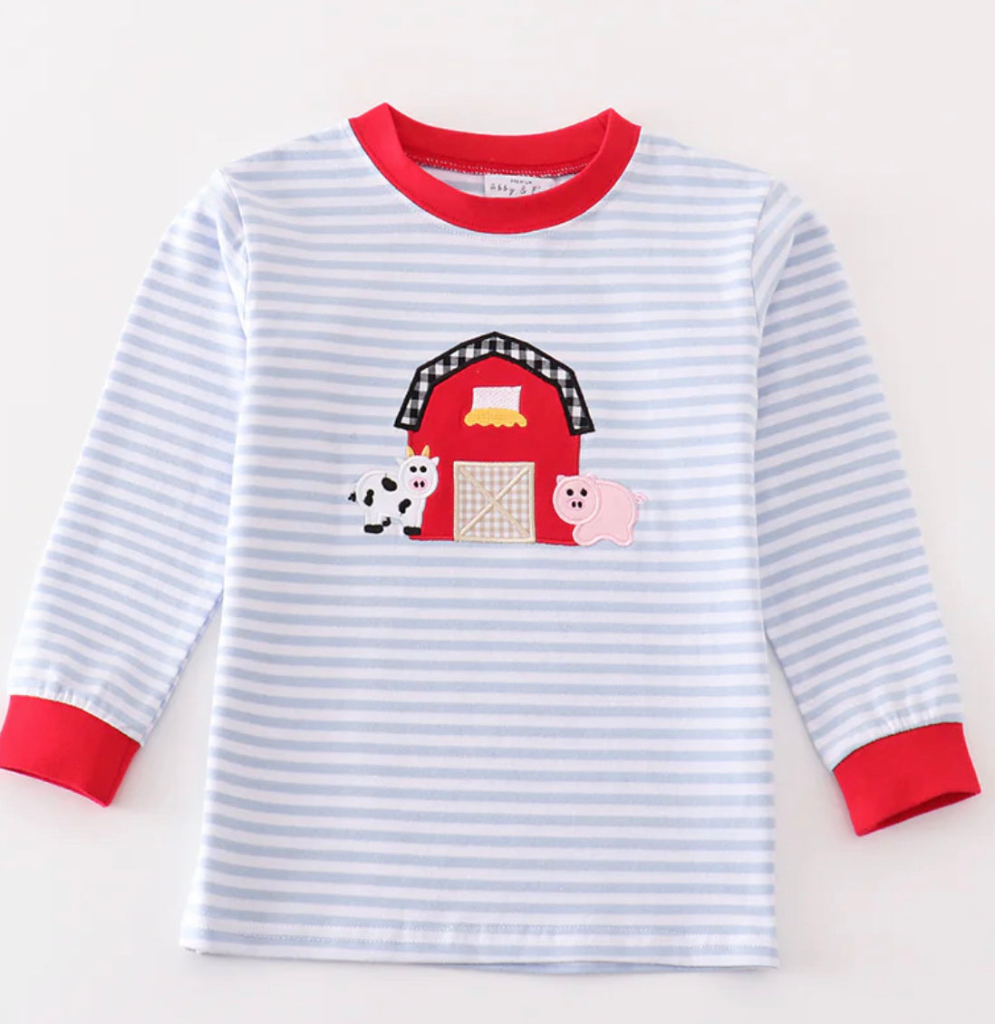 Farm appliqué boys top