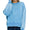 Acid wash oversized pullover - deep sky