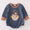 Navy scarecrow appliqué romper