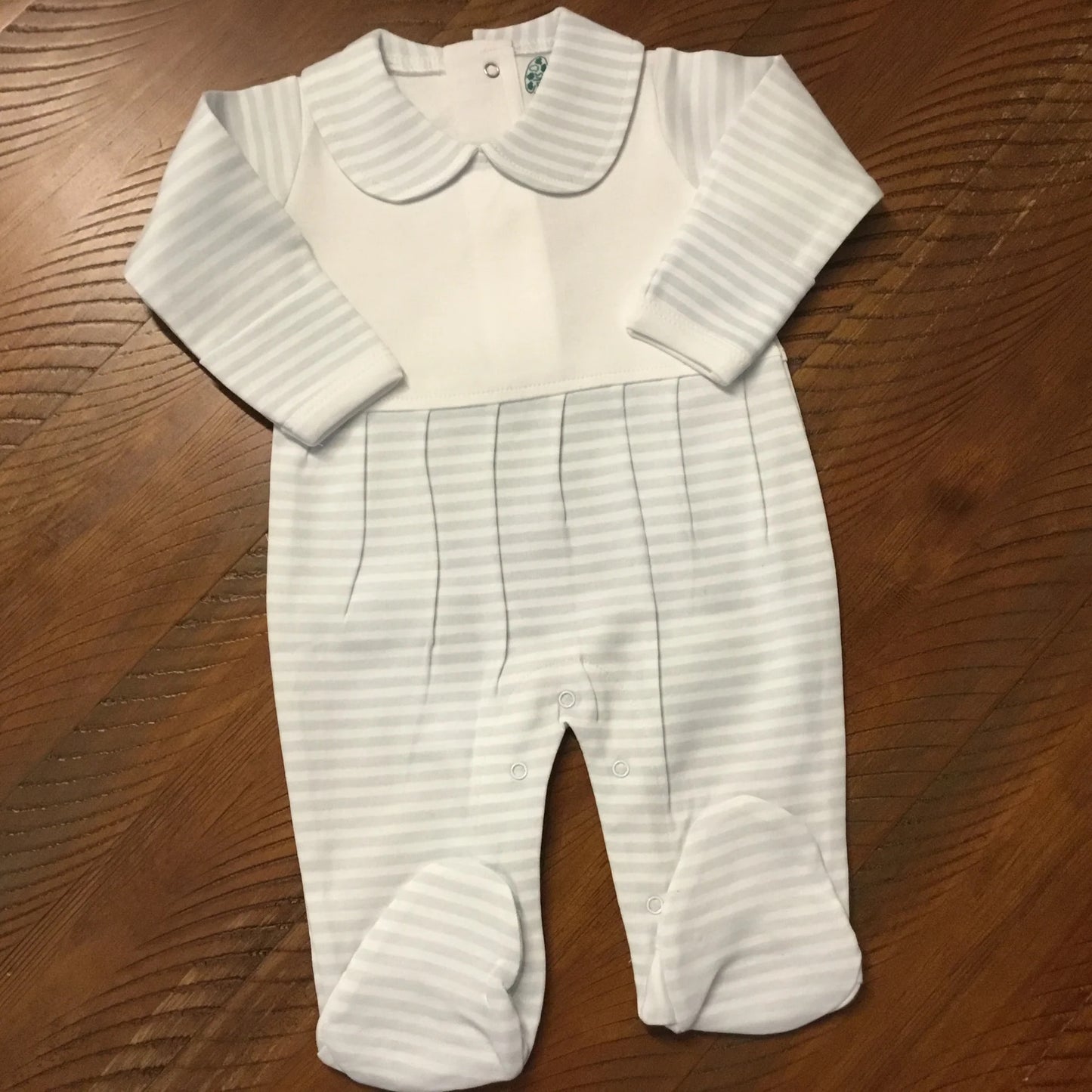 Footie with bib detail - embroider me