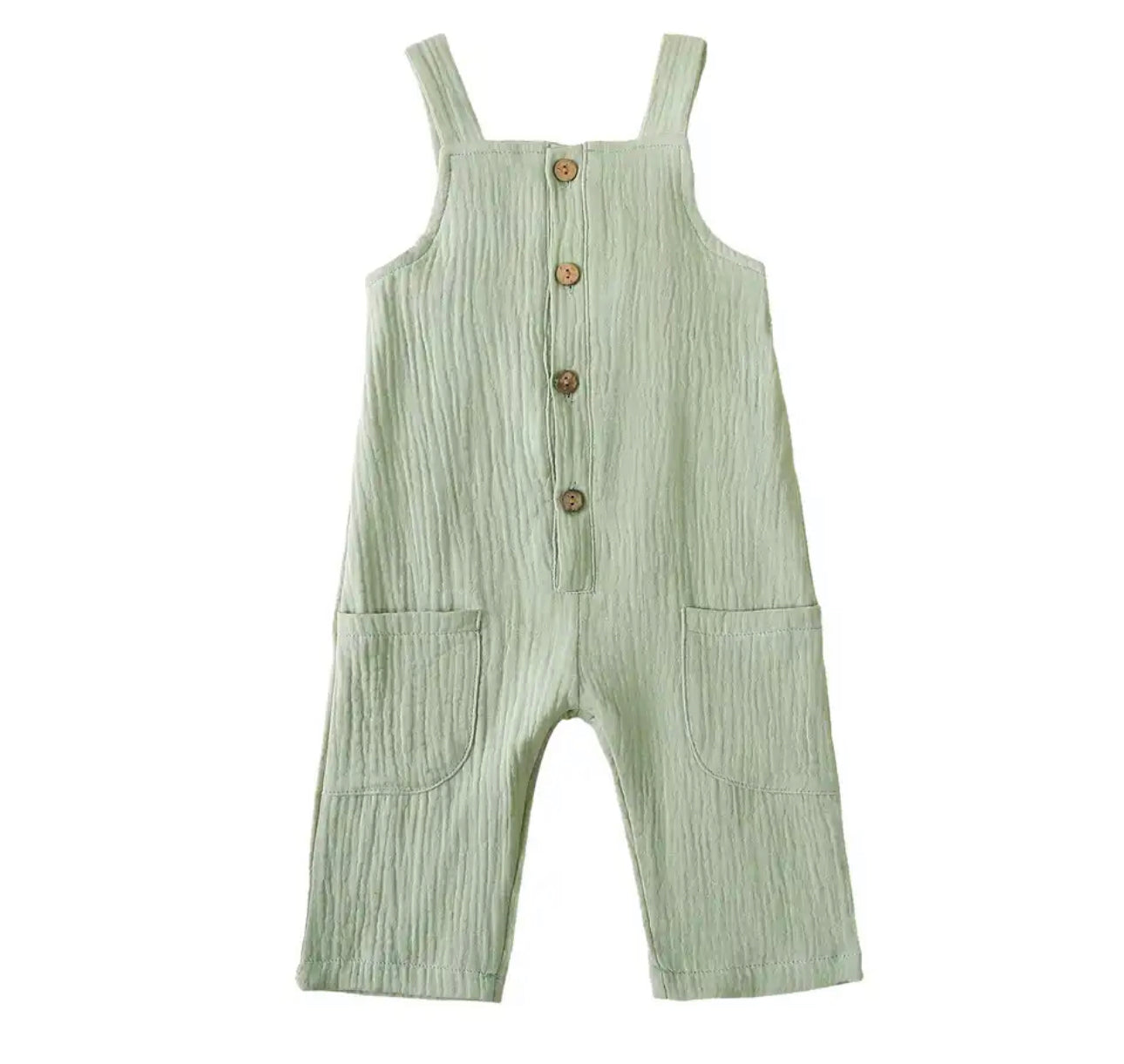 Muslin green romper