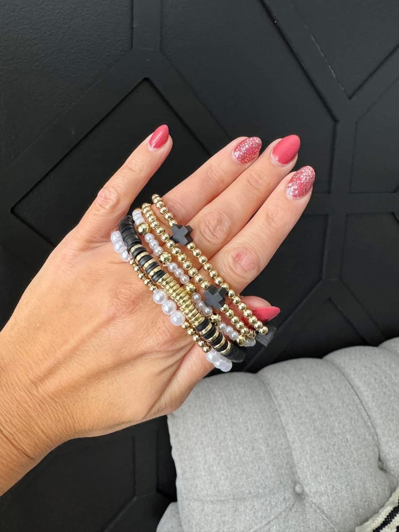 Like Jesus cross bracelet stack