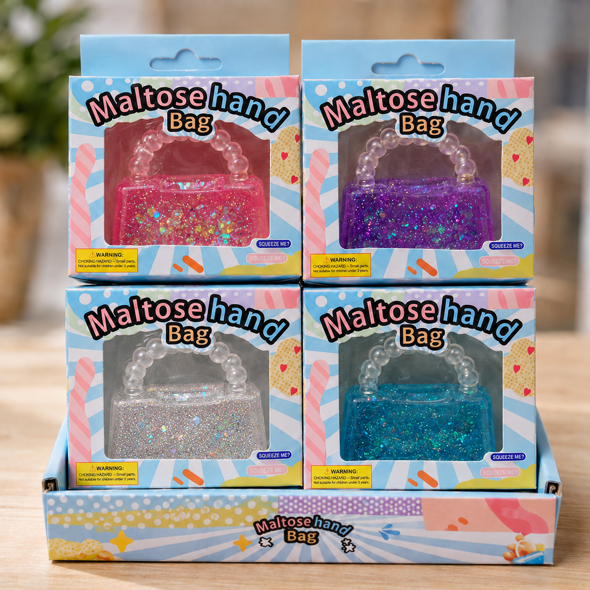 Maltose Glitter Handbag Squishy Fidget Toy Stress Relief