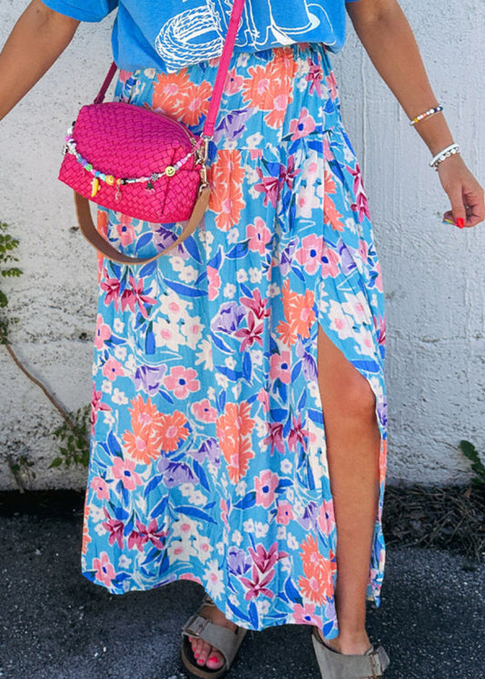Blue florals skirt