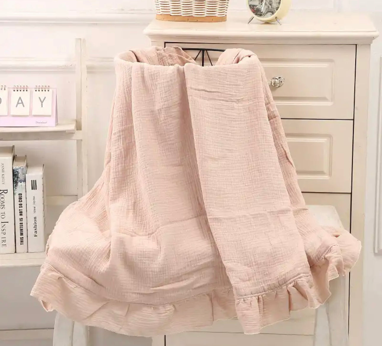 Ruffle edge Blanket- embroider me