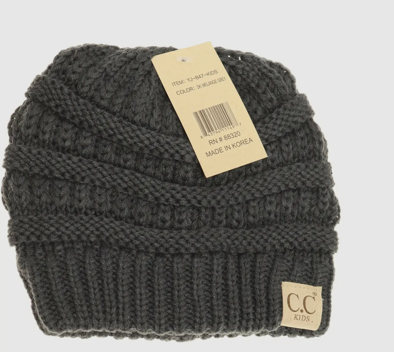CC kids beanies- fits 2-8Y