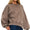 Acid wash oversized pullover - mocha