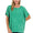Acid wash ribbed top Kelly green