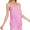 Acid wash pocket romper - mauve