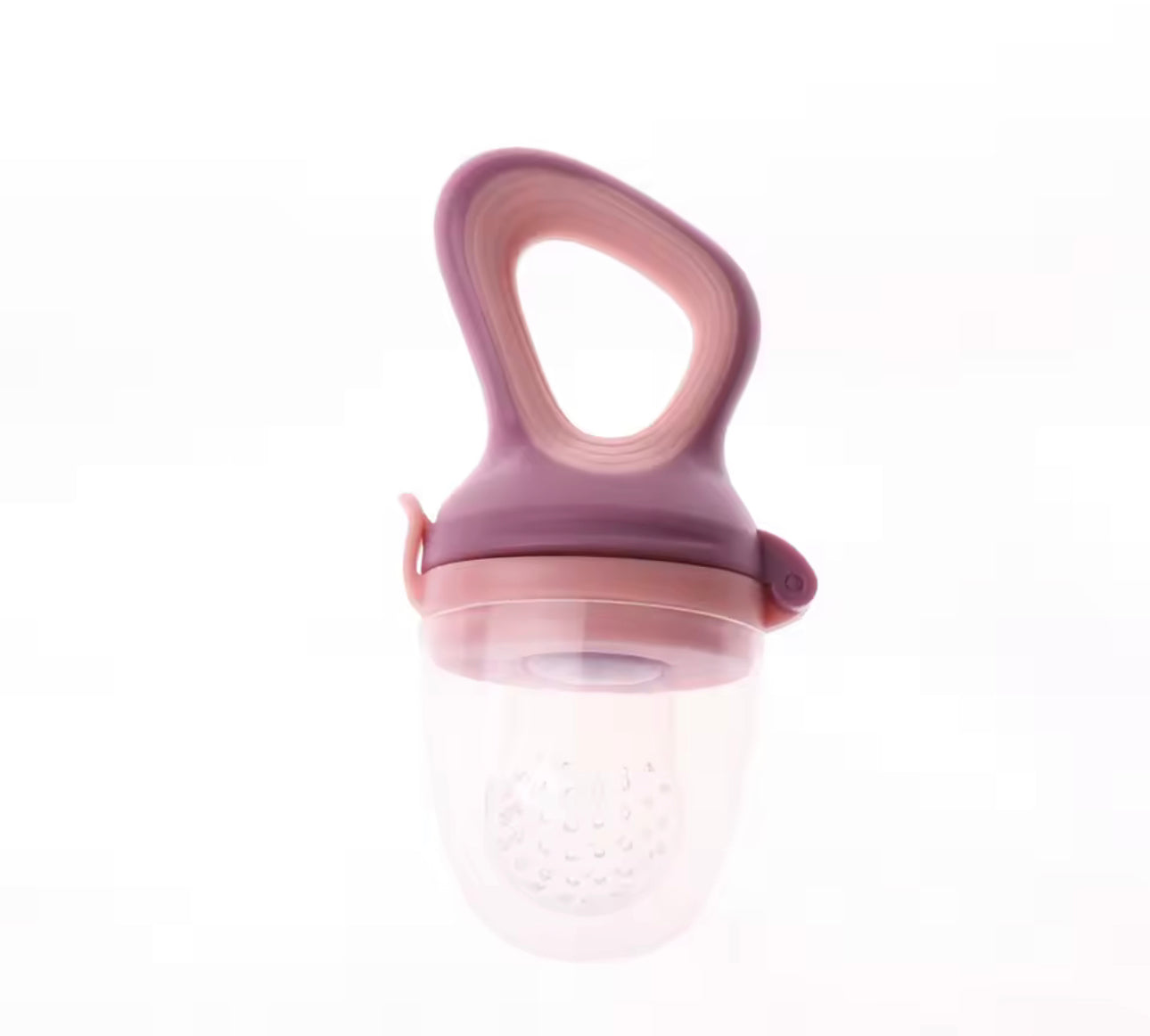 Silicone baby first foods feeder with top