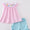 Pink seersucker zoo set