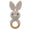 Wood crochet baby teether rattle