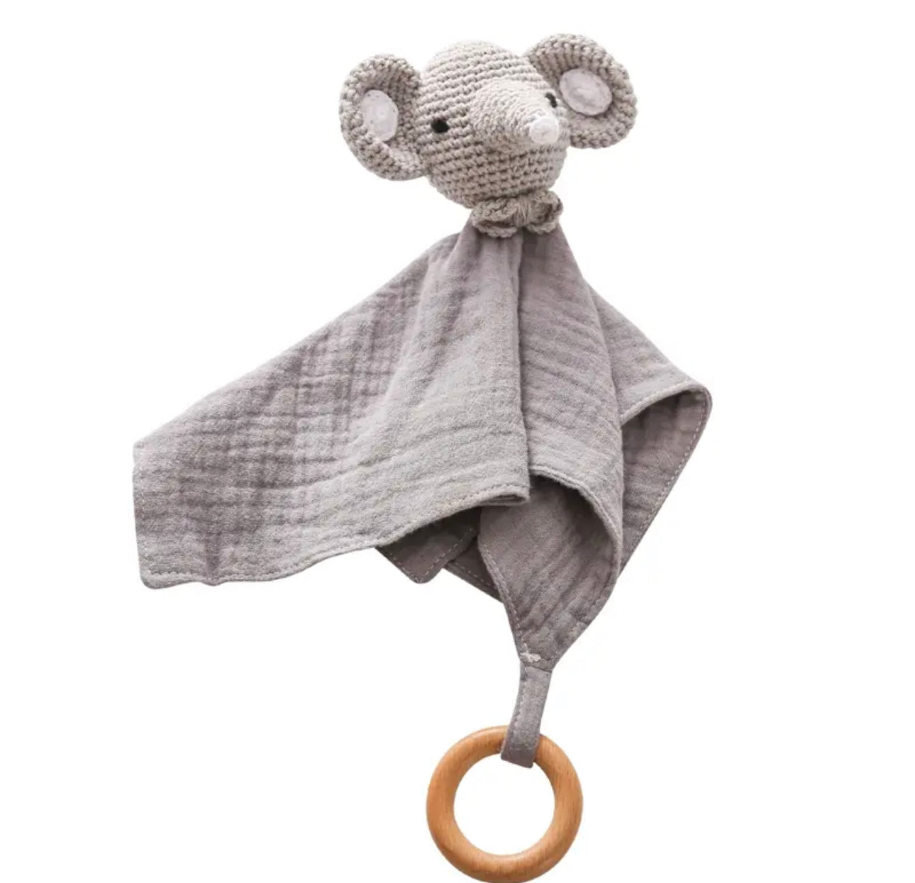 Animal lovey with teether