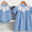 Blue petal collar dress