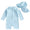 Blue stripe Rashguard swim with hat