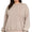 Acid wash plus size pullover - mocha