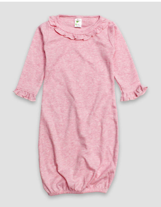 Ruffle baby gown- INCLUDES EMBROIDERY