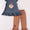 Navy scarecrow girls pant set