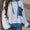 Blue corded pullover