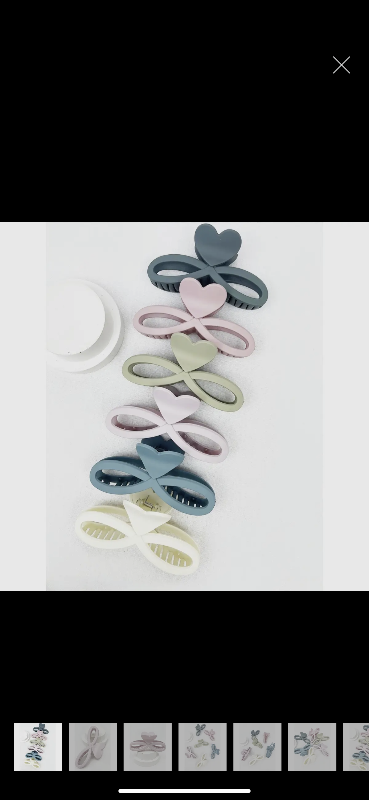 Heart matte hair clip