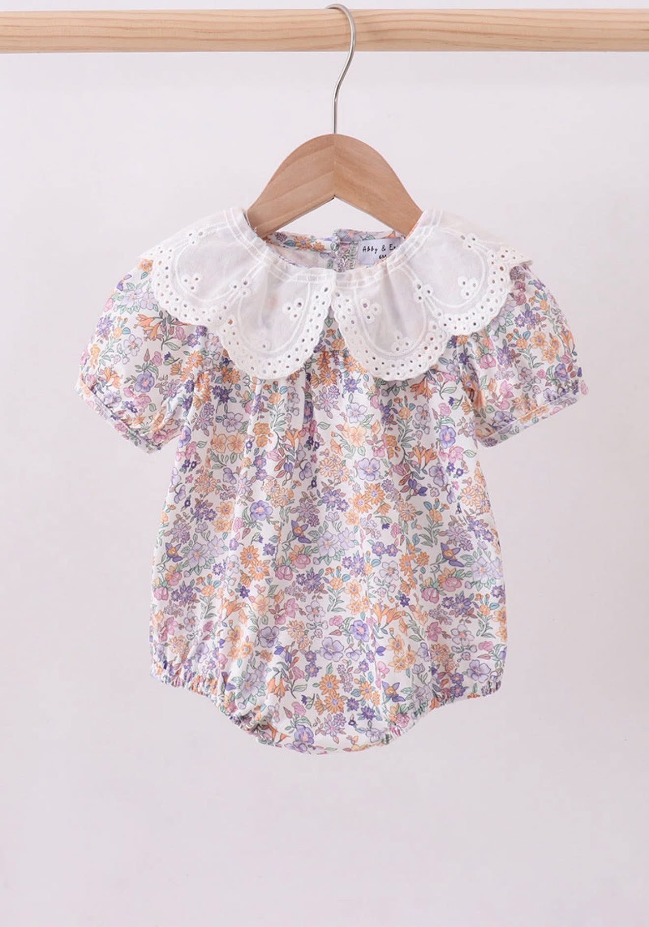 Purple floral lace bubble