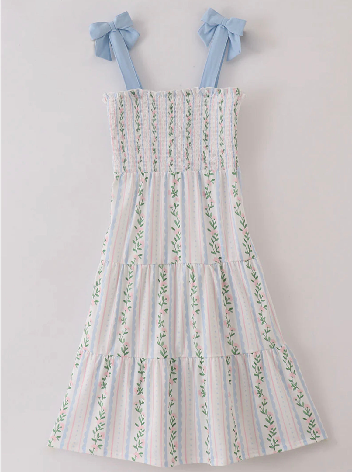 Blue floral maxi dress