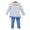 Blue Trellis Bow 1/4 zip pullover set