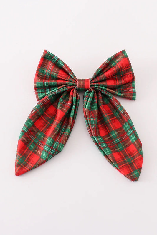 Red plaid bow