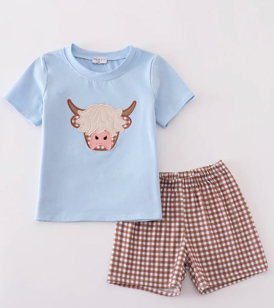 Highland cow short set