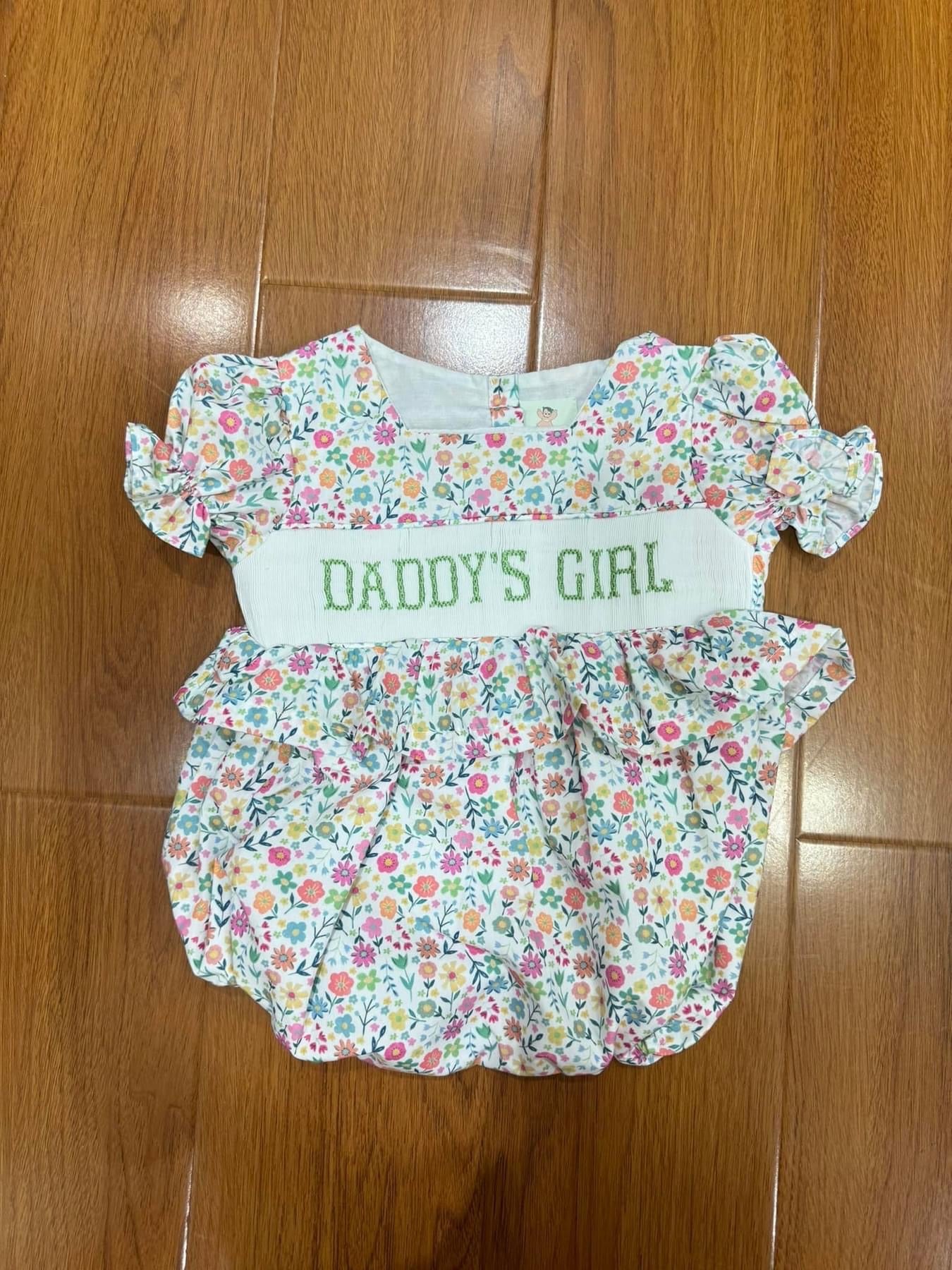 Daddy’s girl floral smock bubble