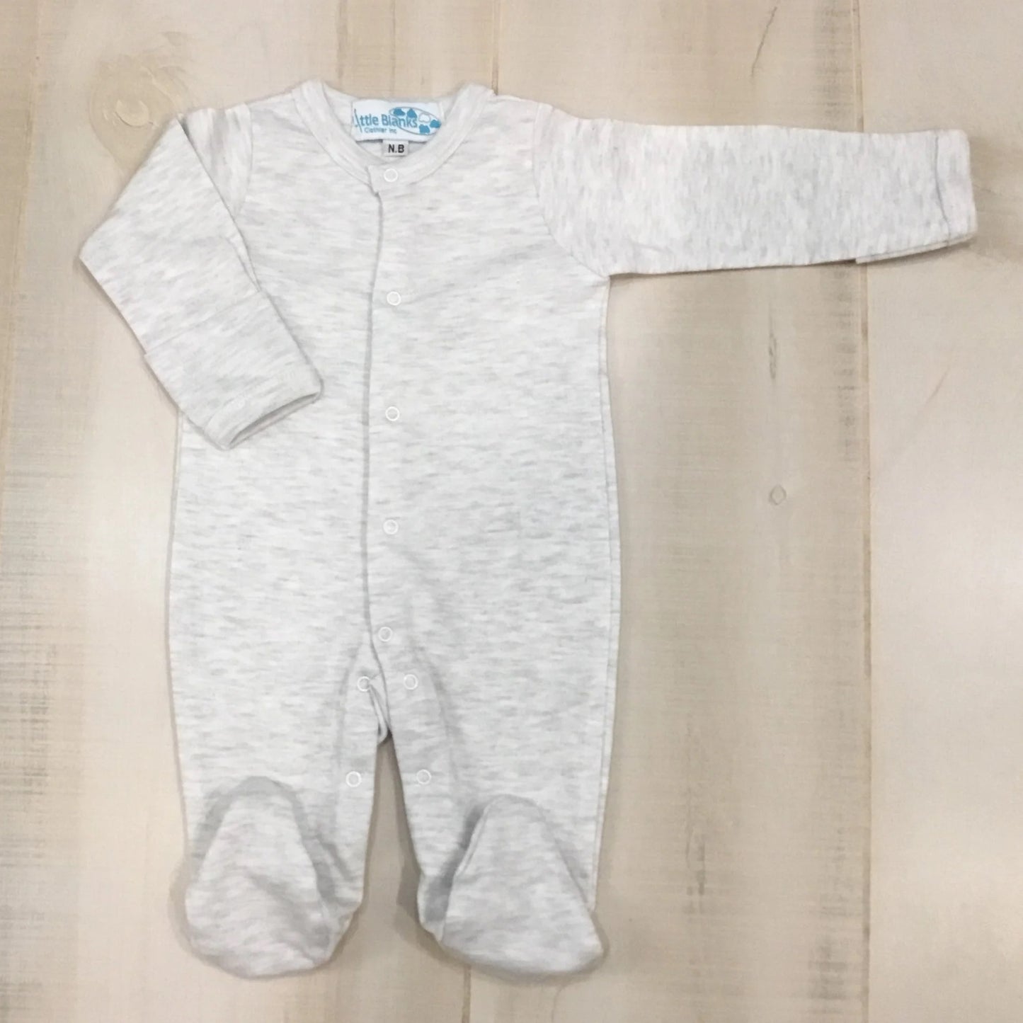 Solid color footie NB- embroider me