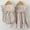Khaki striped linen bubble