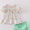 Green floral smocked bloomer set - NB