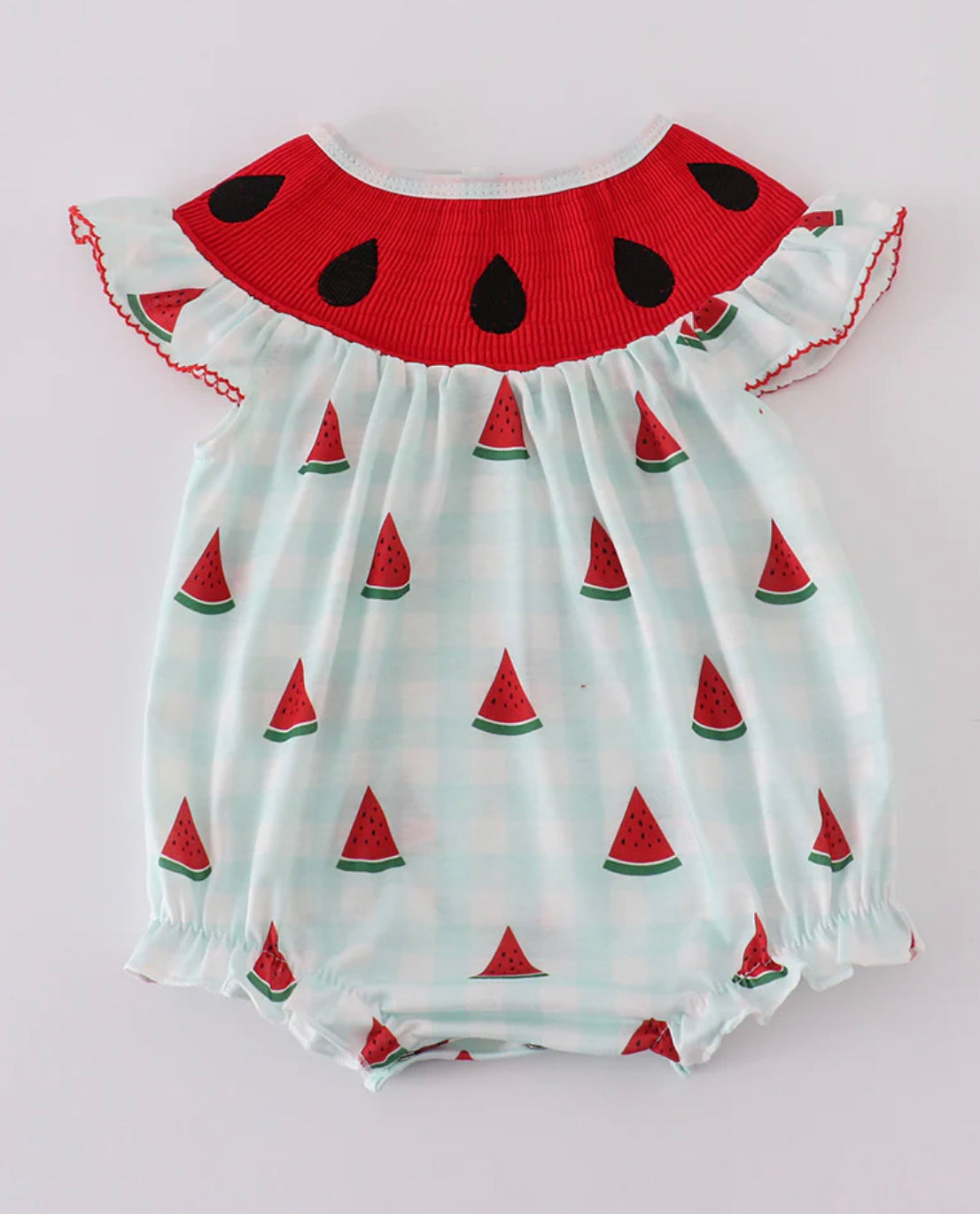 Smocked watermelon bubble