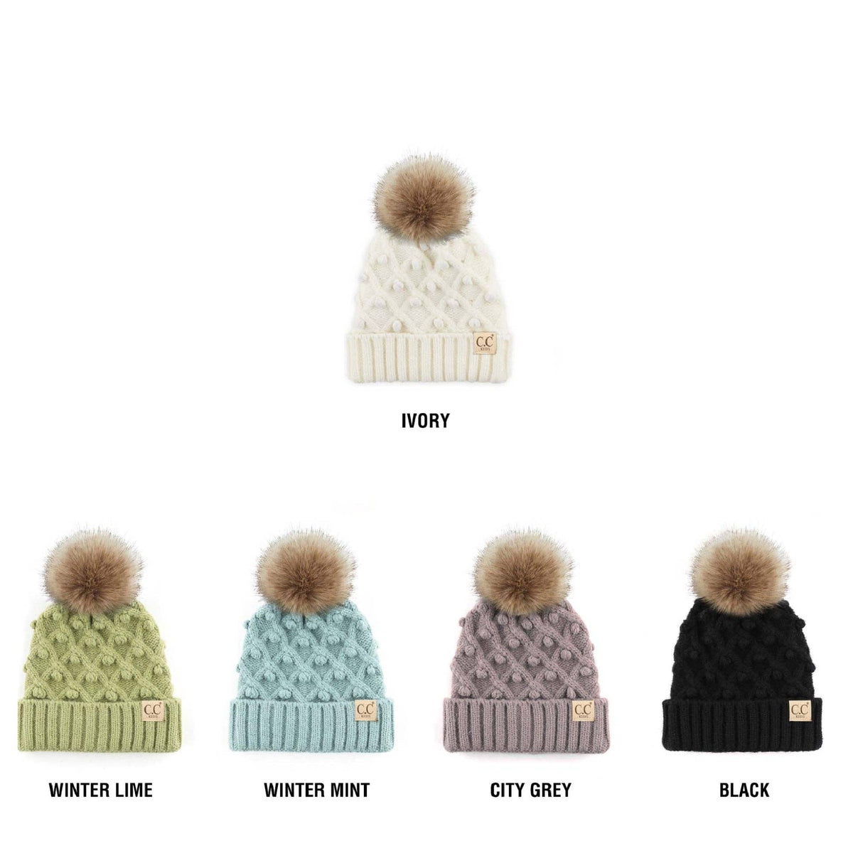 CC Kids Crafted Pom Detail Beanie