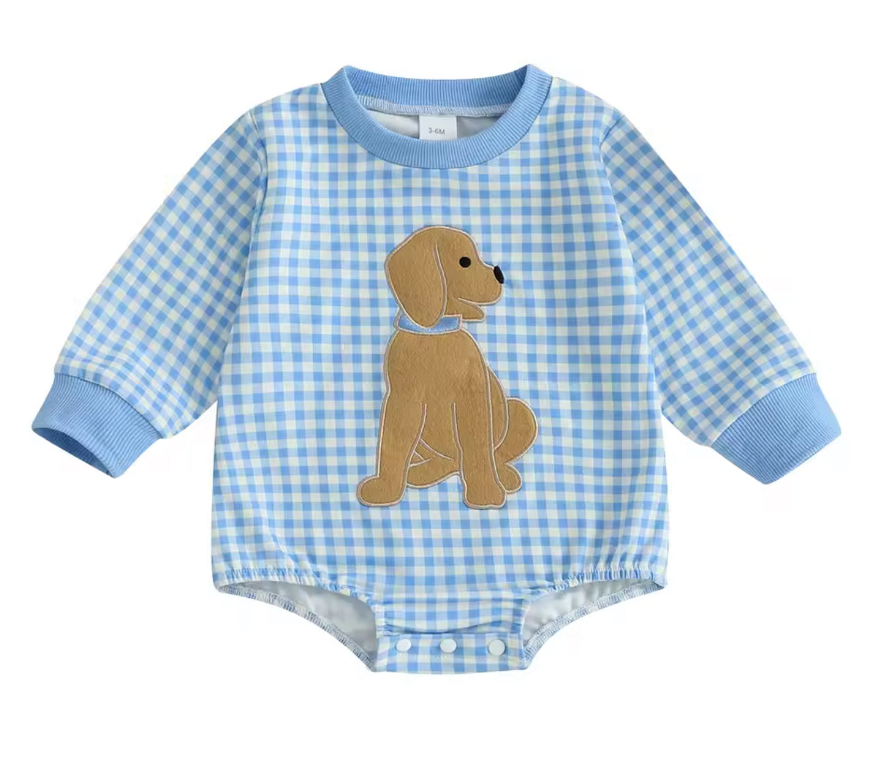 Blue gingham dog