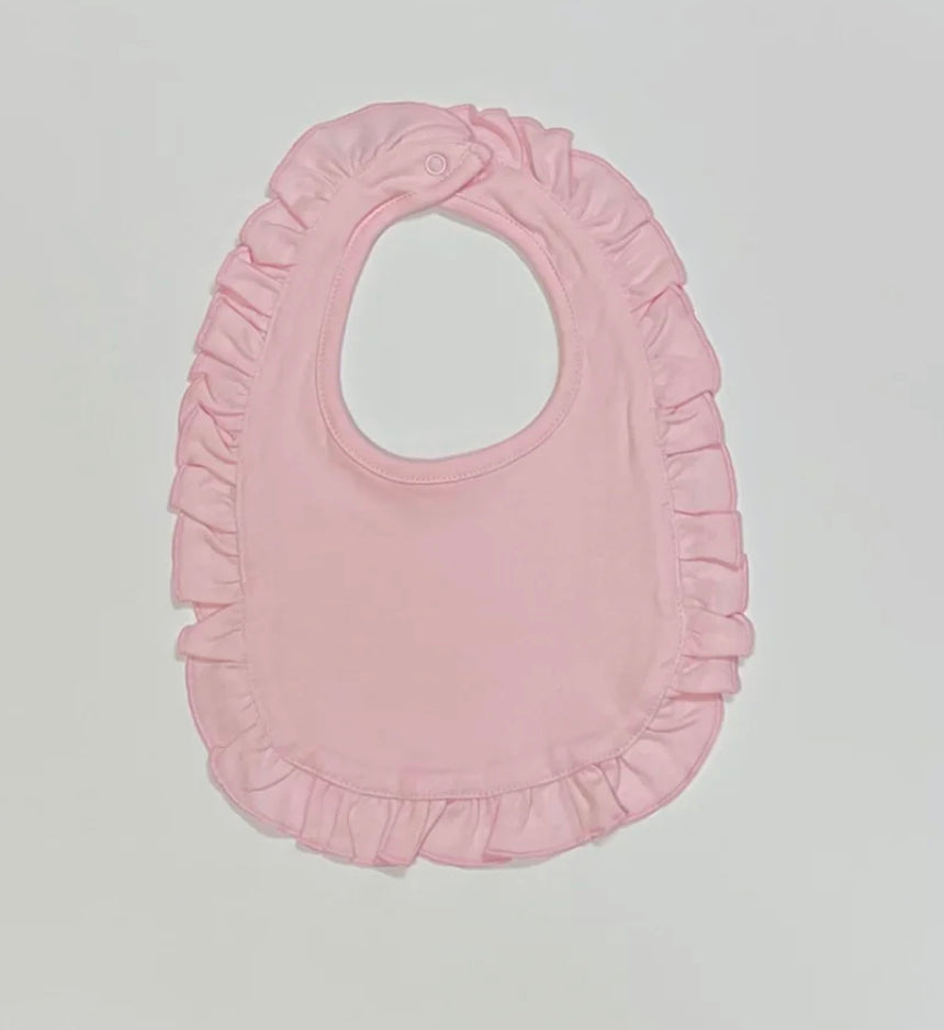 Pink ruffle bib