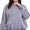 Acid wash plus size pullover -purple