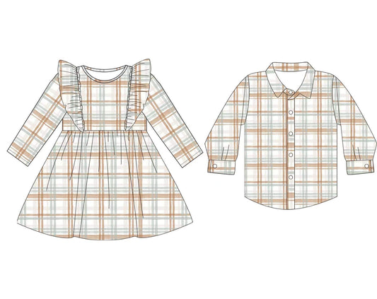 Boys plaid button down