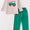 Tractor appliqué boys set